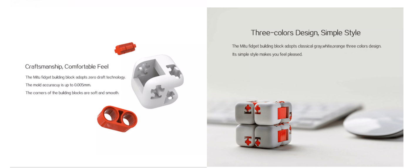 مکعب ضد استرس شیائومی مدل Mi Fidget Building Cube